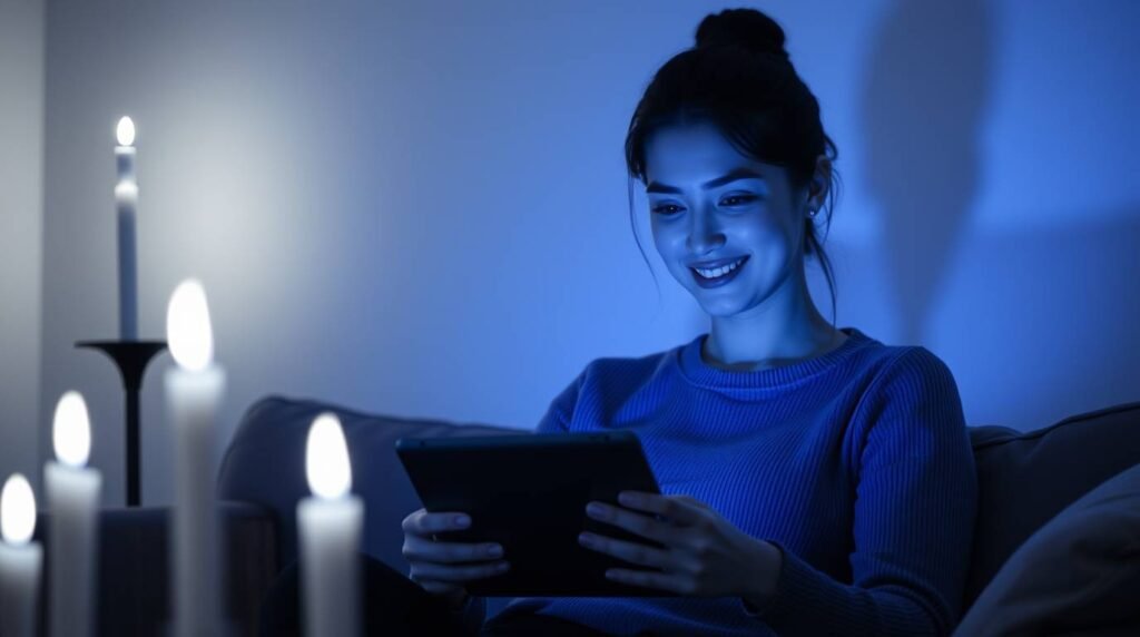 “User chatting with AI mental health assistant Earkick while tracking emotional patterns”
