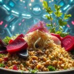 Generously drizzle the walnut-miso dressing over the assembled bowl. Optionally, sprinkle with sesame seeds or fresh herbs for added flavor and garnish.