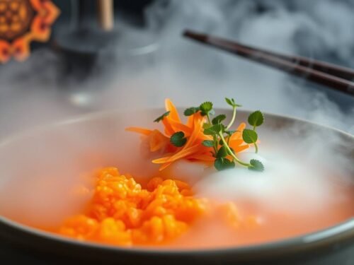 Galactic Kimchi Risotto with Coconut-Lime Foam