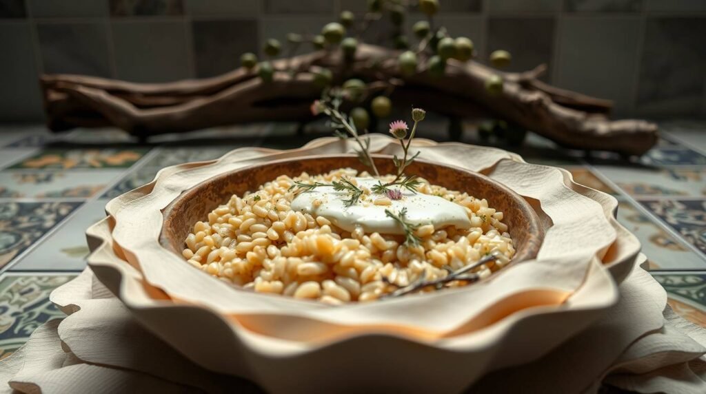 Herbed Barley Risotto with Roasted Fennel and Lemon-Dill Labneh