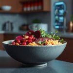 Red Lentil & Beet Protein Bowl with Quinoa and Hemp Seeds
