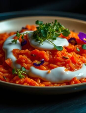 Galactic Kimchi Risotto with Coconut-Lime Foam