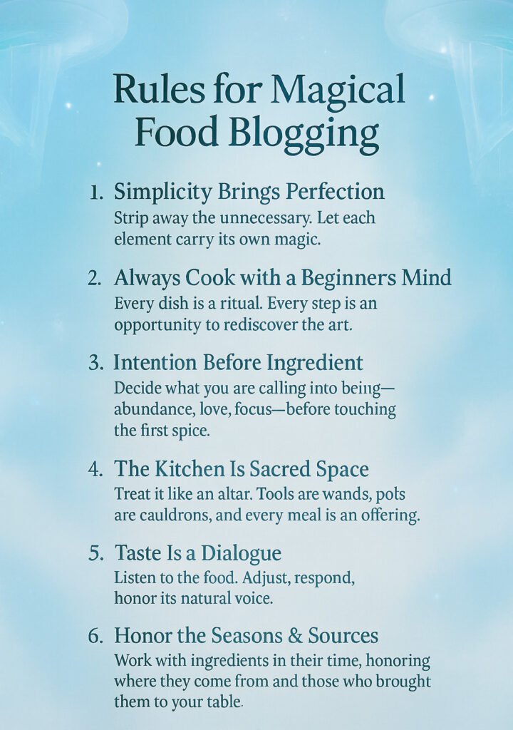 Rules for Magical Food Blogging