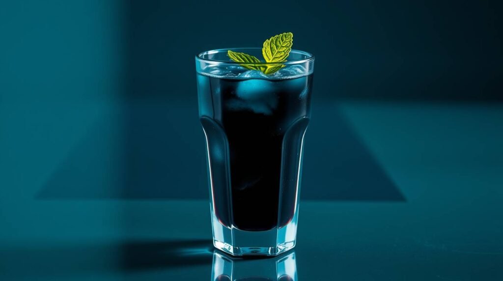 Spirulina being stirred into a blue potion