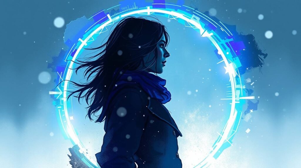 Holographic boundary field around the body in winter light