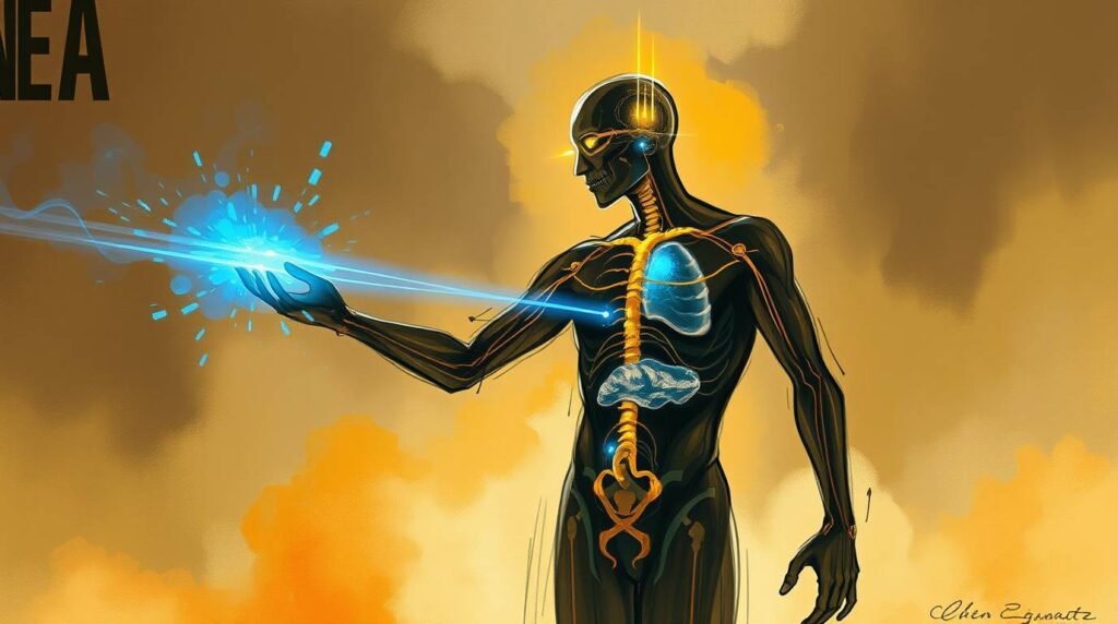 Futuristic diagram of stress inputs affecting the winter body